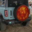 Blaziken Pokemon Stained Glass Jeep Car Spare Tire Cover
