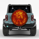 Blaziken Pokemon Stained Glass Jeep Car Spare Tire Cover