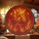Mega Blaziken Pokemon Stained Glass Suncatcher