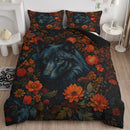 Bloom Of The Shadow Wolf Bedding Set