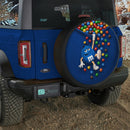 Blue Jeep M&M Chocolate Candy Spill Car Spare Tire Cover