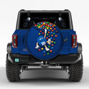 Blue Jeep M&M Chocolate Candy Spill Car Spare Tire Cover