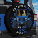 Blue Jeep Scooby Doo Love Dog Car Spare Tire Cover