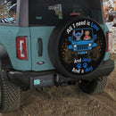 Blue Jeep Stitch Love Dog Car Spare Tire Cover