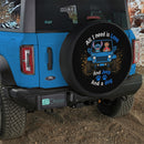 Blue Stitch Love Dog Car Spare Tire Cover With Camera Hole