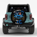 Blue Jeep Stitch Love Dog Car Spare Tire Cover