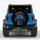 Blue Stitch Love Dog Car Spare Tire Cover With Camera Hole