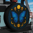 Gothic Blue Morpho Butterfly Sun Moon Jeep Car Spare Tire Cover