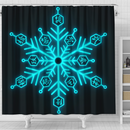Demon Slayer Akaza Compass Needle Snowflake Shower Curtain