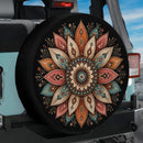 Boho Floral Car Spare Tire Cover