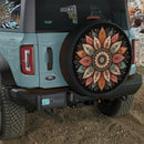 Boho Floral Car Spare Tire Cover