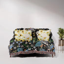 Boho Owl Retro Floral Jacquard Woven Throw Blanket