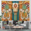 Boho Pattern Cow Skull Tapestry