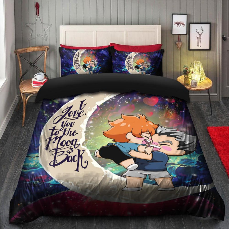 Bokuhina Love You To The Moon Galaxy Bedding Set Duvet Cover And 2 Pillowcases Nearkii