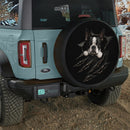 Peeking Boston Terrier Dog Car Spare Tire Cover