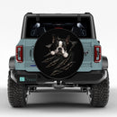 Peeking Boston Terrier Dog Car Spare Tire Cover