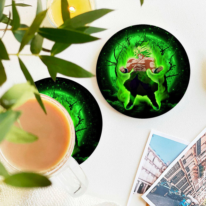 Broly Moonlight Ceramic Decor Coaster - Gift Idea