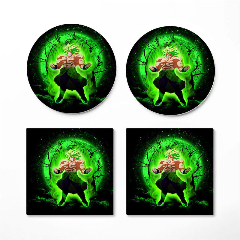 Broly Moonlight Ceramic Decor Coaster - Gift Idea