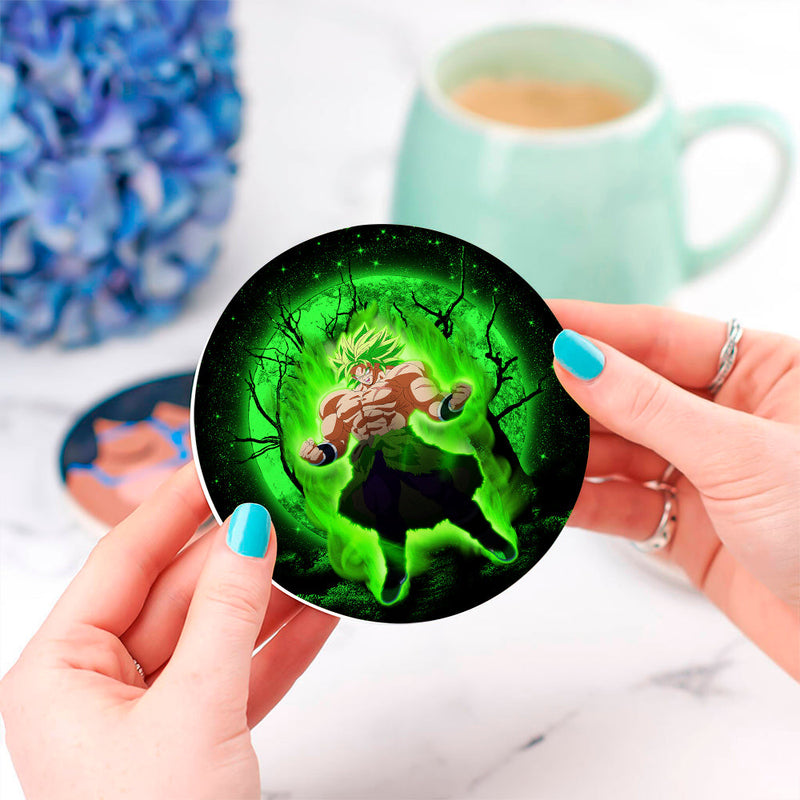 Broly Moonlight Ceramic Decor Coaster - Gift Idea