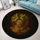 Broly Super Saiyan From The Dragon Ball Break Wall Round Rug