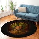 Broly Super Saiyan From The Dragon Ball Break Wall Round Rug