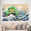 Broly Vs Gogeta Dragon Ball The Great Wave Japan - Living Room - Canvas Wall Art - Print - Wall Decor