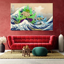Broly Vs Gogeta Dragon Ball The Great Wave Japan - Living Room - Canvas Wall Art - Print - Wall Decor
