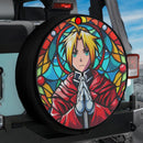 Edward Elric Fullmetal Alchemist Japan Anime Stained Glass Jeep Car Spare Tire Cover