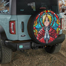 Edward Elric Fullmetal Alchemist Japan Anime Stained Glass Jeep Car Spare Tire Cover