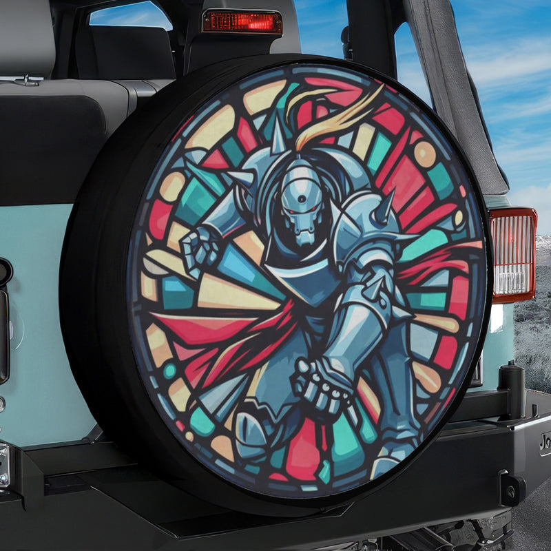 Alphonse Elric Fullmetal Alchemist Japan Anime Stained Glass Jeep Car Spare Tire Cover