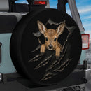 Brown Baby Deer Tearing Car Spare Tire Cover