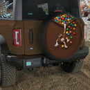 Brown Jeep M&M Chocolate Candy Spill Car Spare Tire Cover