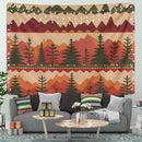 Brown Tree Stripe Fabric Patterr Tapestry