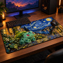 Bulbasaur Grass Pokemon Starry Night Desk Mat