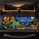 Bulbasaur Grass Pokemon Starry Night Desk Mat