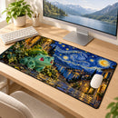 Bulbasaur Grass Pokemon Starry Night Desk Mat
