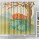 Venusaur Bulbasaur Japan Cherry Blossom Pokemon Shower Curtain