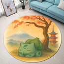 Bulbasaur Pokemon Japan Autumn Round Rug