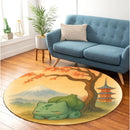 Bulbasaur Pokemon Japan Autumn Round Rug