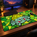 Bulbasaur Pokemon Stained Glass Desk Mat