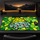 Bulbasaur Pokemon Stained Glass Desk Mat