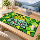 Bulbasaur Pokemon Stained Glass Desk Mat