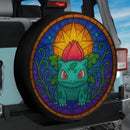Ivysaur Pokemon Stained Glass Jeep Car Spare Tire Cover