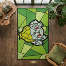 Bulbasaur Pokemon Stained Glass Rectangular Area Rug