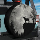 Moonlight French Bulldog Silhouette Car Spare Tire Cover