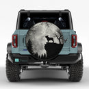 Moonlight French Bulldog Silhouette Car Spare Tire Cover