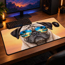 Bull Dog Summer Glass Desk Mat