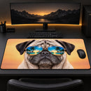 Bull Dog Summer Glass Desk Mat