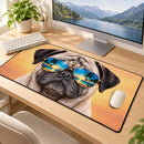 Bull Dog Summer Glass Desk Mat