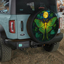 Butterfly Luna Under Moonlight Stained Glass Jeep Car Spare Tire Cover